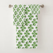 Feuilles Jade Tree vert moderne en blanc (En situation)