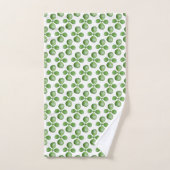Feuilles Jade Tree vert moderne en blanc (Serviette à main)