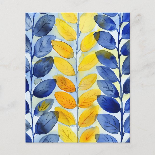 Feuilles jaune et bleu (Devant)
