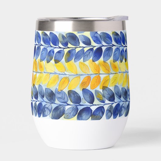 Feuilles jaune et bleu (Gauche)