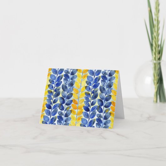 Feuilles jaune et bleu (Devant)