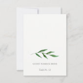 Feuilles Luxuriantes Carte Élégante d'Accompagneme (Devant)