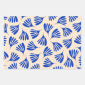 Feuilles malins Contemporain Bleu Bleu Motif (Devant 2)