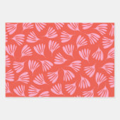 Feuilles malins Motif contemporain rose orange-rou (Devant 2)