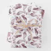 Feuilles Mauve, Purple Dusty, Fleurs Roses Rouges (En situation)