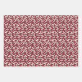 Feuilles métalliques sur bleu noir et rouge (Devant 3)