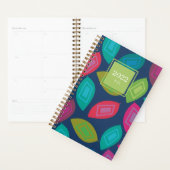 Feuilles monogrammes personnalisés 2025 colorés (Devant avec enveloppe)