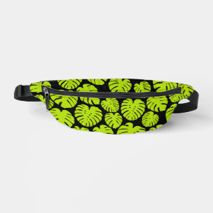 Feuilles Monstera en Lime Vert et noir