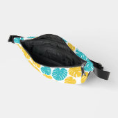 Feuilles Monstera en Turquoise, Jaune et Blanc (Ouvrir)