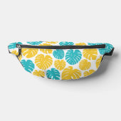 Feuilles Monstera en Turquoise, Jaune et Blanc (Poser)