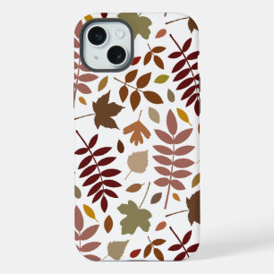 Feuilles mortes grand motif couleurs d'automne sur