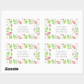 Feuilles Motifs Étiquette mélangés rouge, vert (Feuille)