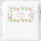 Feuilles Motifs Étiquette mélangés rouge, vert (Sac)