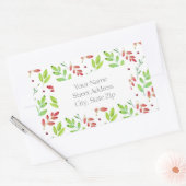 Feuilles Motifs Étiquette mélangés rouge, vert (Enveloppe)