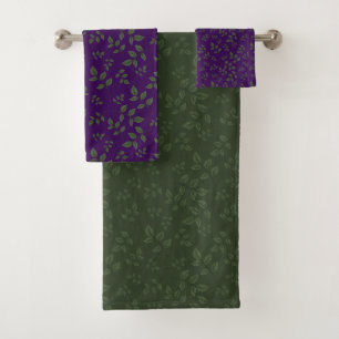 Feuilles motifs vert vert foncé