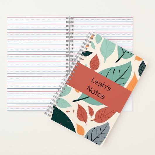 Feuilles multicolores Customisés - Carnet spiral (À l'intérieur)