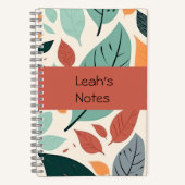Feuilles multicolores Customisés - Carnet spiral (Recto)