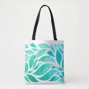 Feuilles nichés dans le Sac fourre-tout Ombre aqua
