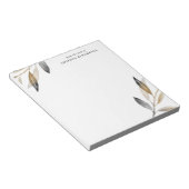 Feuilles Noir Or Simple Du Bureau Du Bloc-Notes (Incliné)