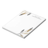 Feuilles Noir Or Simple Du Bureau Du Bloc-Notes (Tourné)