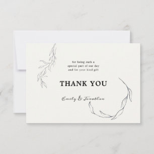 Feuilles noirs off Merci Mariage blanc photo