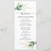 Feuilles or vert simple menu de douche moderne (Devant)