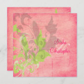 feuilles oramentaux/tournois de mariage Invitation (Devant / Derrière)