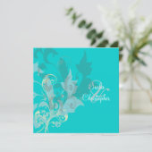 feuilles oramentaux/tournois de mariage Invitation (Debout devant)