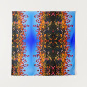 Feuilles orange et ciel bleu Tapisserie (Devant (Horizontal))