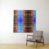 Feuilles orange et ciel bleu Tapisserie (En situation (horizontale))