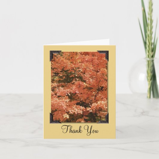 Feuilles oranges d'automne Merci (Devant)