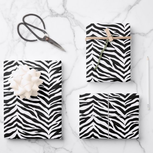 Feuilles papier à envelopper - Zebra Imprimer (Recto)