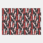 Feuilles papier de Motif d'horreur de crime réel (Devant 3)