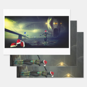 Feuilles papier d'emballage Alien