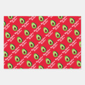 Feuilles papier d'emballage de Noël à l'avocat ver (Devant 3)