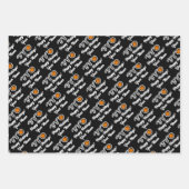 Feuilles papier d'emballage de Noël de basket-ball (Devant)