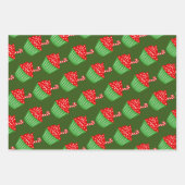 Feuilles papier d'emballage de Noël de cupcake mig (Devant 3)