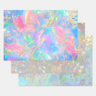 feuilles papier d'emballage de texture opale