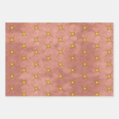 Feuilles papier d'emballage de vacances en or de l (Devant 3)