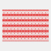 Feuilles papier d'emballage de vacances rouge et b (Devant 3)