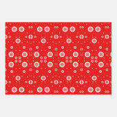 Feuilles papier d'emballage de vacances rouge et b (Devant 2)
