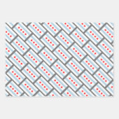 Feuilles papier d'emballage du drapeau de Chicago (Devant)