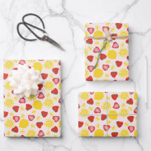Feuilles papier d'emballage en citron rose
