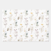 Feuilles papier d'emballage fleur sauvage (Devant 3)