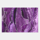 feuilles papier d'emballage lavande et agate viole (Devant 2)
