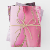 Feuilles papier d'emballage rose lilas violet (En situation)