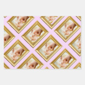 Feuilles papier d'enrobage de baby shower, Matte 1 (Devant 3)