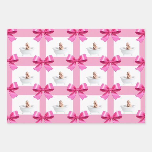Feuilles papier d'enrobage de baby shower, Matte 1 (Devant)