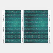 Feuilles papier d'enrobage de code binaire (Devant 3)