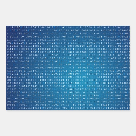 Feuilles papier d'enrobage de code binaire (Devant 2)